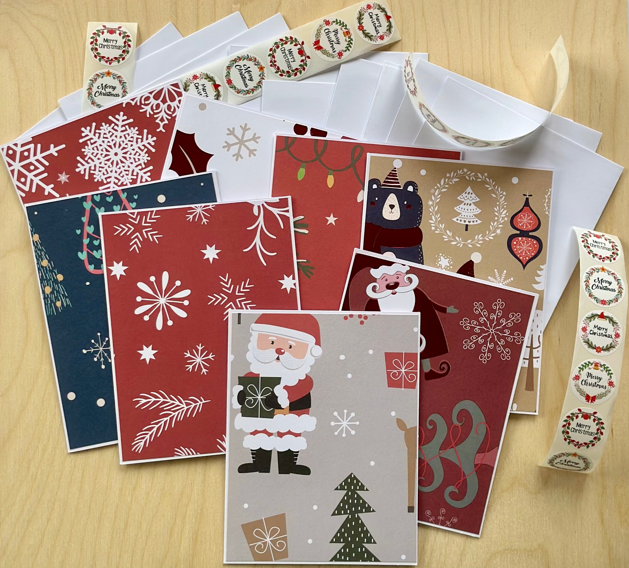 Christmas Cards | Blank Christmas Cards | Greeting Cards | Holiday Cards |Handmade Cards Sets | Set of 6 Cards | Set of 8 Cards