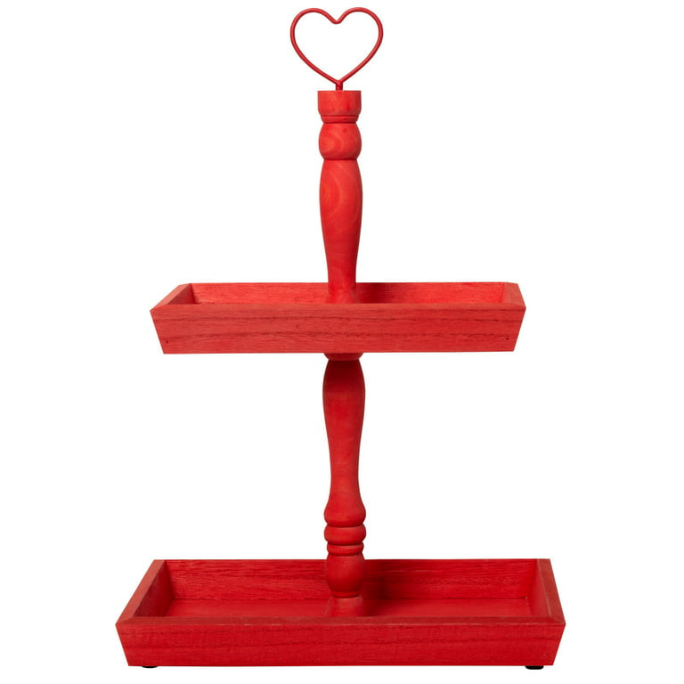 Red Tiered Tray