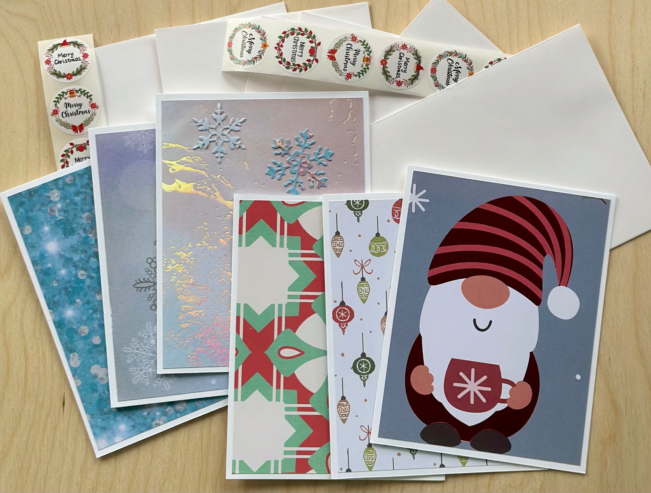 Christmas Cards | Blank Christmas Cards | Greeting Cards | Holiday Cards |Handmade Cards Sets | Set of 6 Cards | Set of 8 Cards