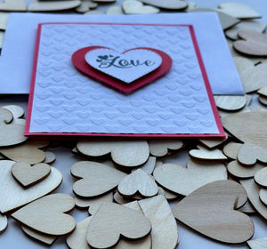 Cute Valentine’s Day Card | Love Card | Heart Card | Blank Inside, Envelope Included