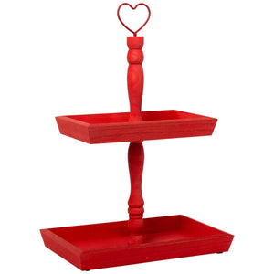 Red Tiered Tray