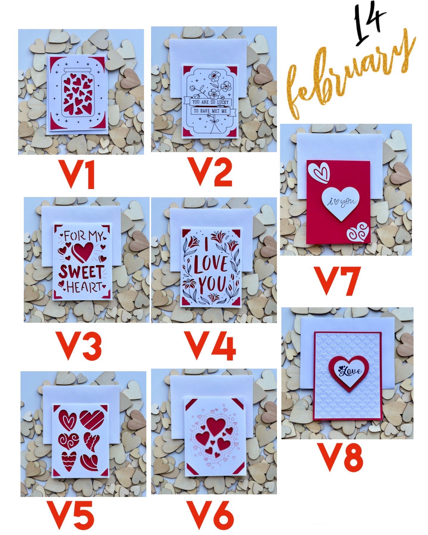 Cute Valentine’s Day Card | Love Card | Heart Card | Blank Inside, Envelope Included