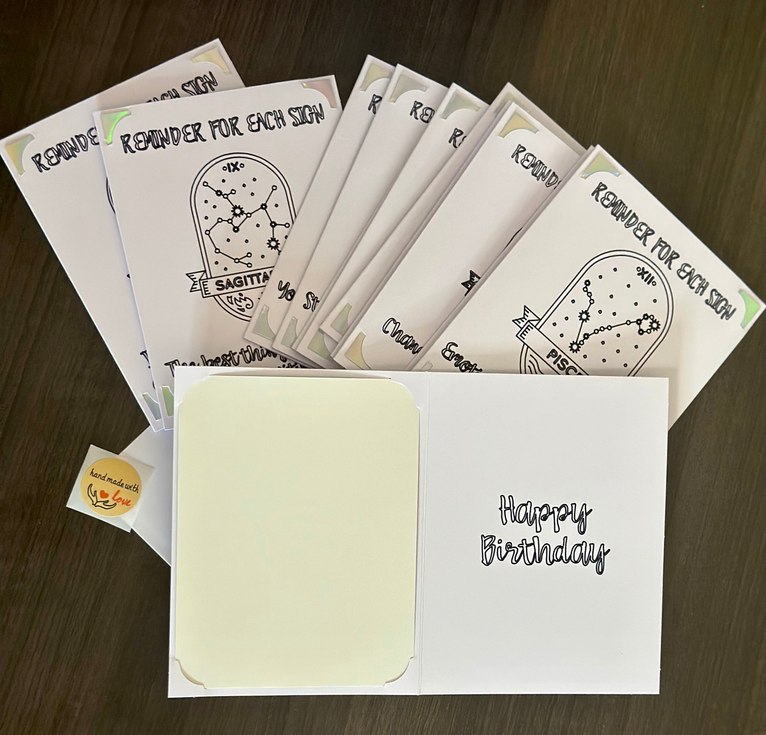 Horoscope Birthday Cards | Birthday Cards | Zodiac Birthday Cards | Birthday Card for Astrology Signs | For Him, For Her | Handmade Cards