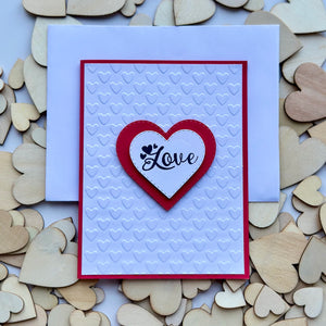 Cute Valentine’s Day Card | Love Card | Heart Card | Blank Inside, Envelope Included