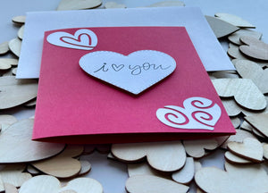 Cute Valentine’s Day Card | Love Card | Heart Card | Blank Inside, Envelope Included