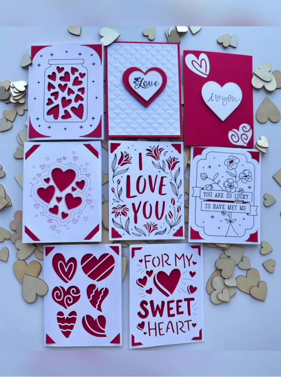 Cute Valentine’s Day Card | Love Card | Heart Card | Blank Inside, Envelope Included