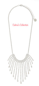 Silver Amy Cup Chain Collar Necklace