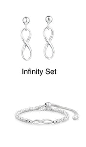 Infinity Earring & Bracelet Set