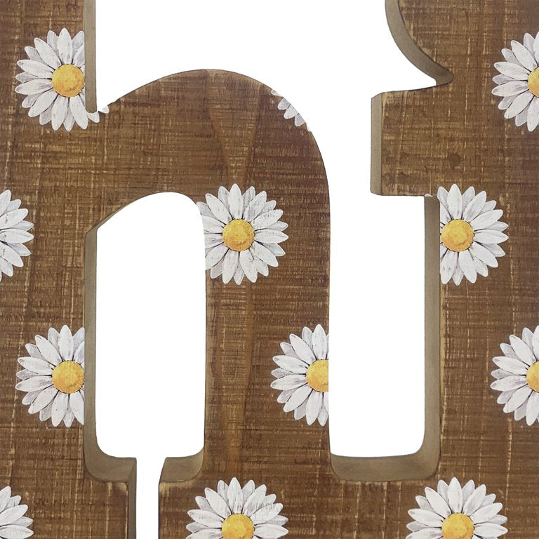 “hi” 10" Wood Block Sign