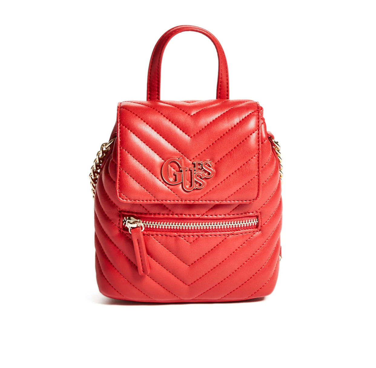 GUESS Chevron Quilted Mini Backpack Crossbody
