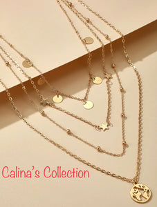 Star Map Multilayer Pendant Necklace