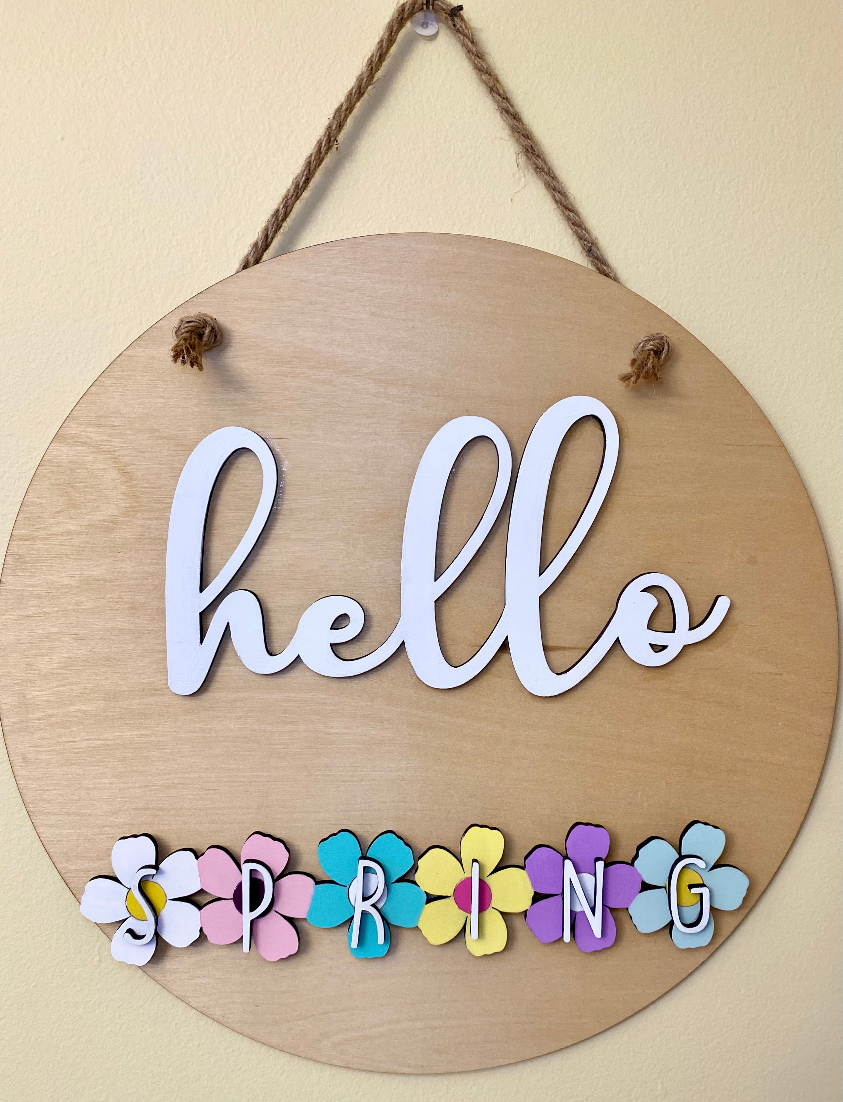 4 Seasons Interchangeable | Interchangeable Door Hanger | Spring, Summer, Fall & Winter Door Hanger