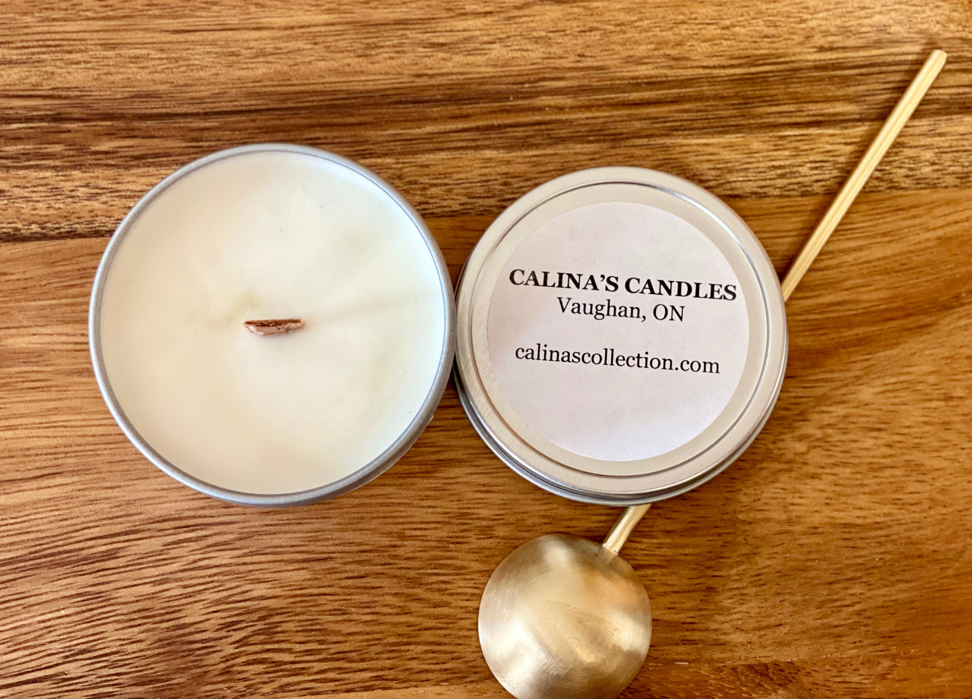 Eucalyptus Spearmint | Scented Tin Candle | Wooden Wick