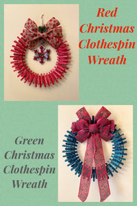 Christmas Clothespin Wreath