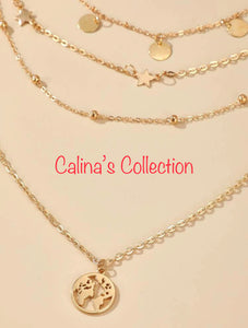 Star Map Multilayer Pendant Necklace