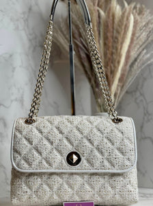 Natalia tweed medium flap shoulder Clearance