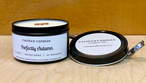 Perfectly Autumn | Scented Tin Candle | Wooden Wick